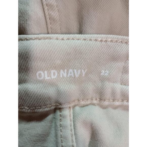 Old Navy Pants Womens 22 Beige Extra High-Rise Sky-Hi Straight Stretch Casual - Picture 8 of 11
